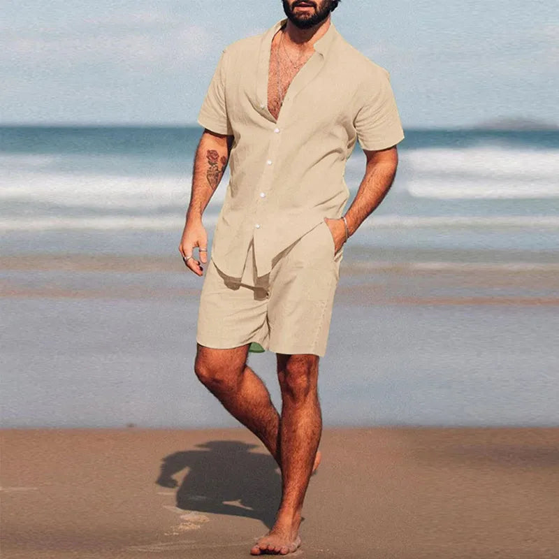 Hawaiian Set Summer Shirt & Shorts High Quality